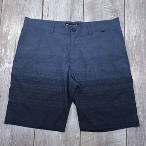Travis Mathew Golf Shorts Mens 36 Blue Ombre Gradient Stretch Performance
